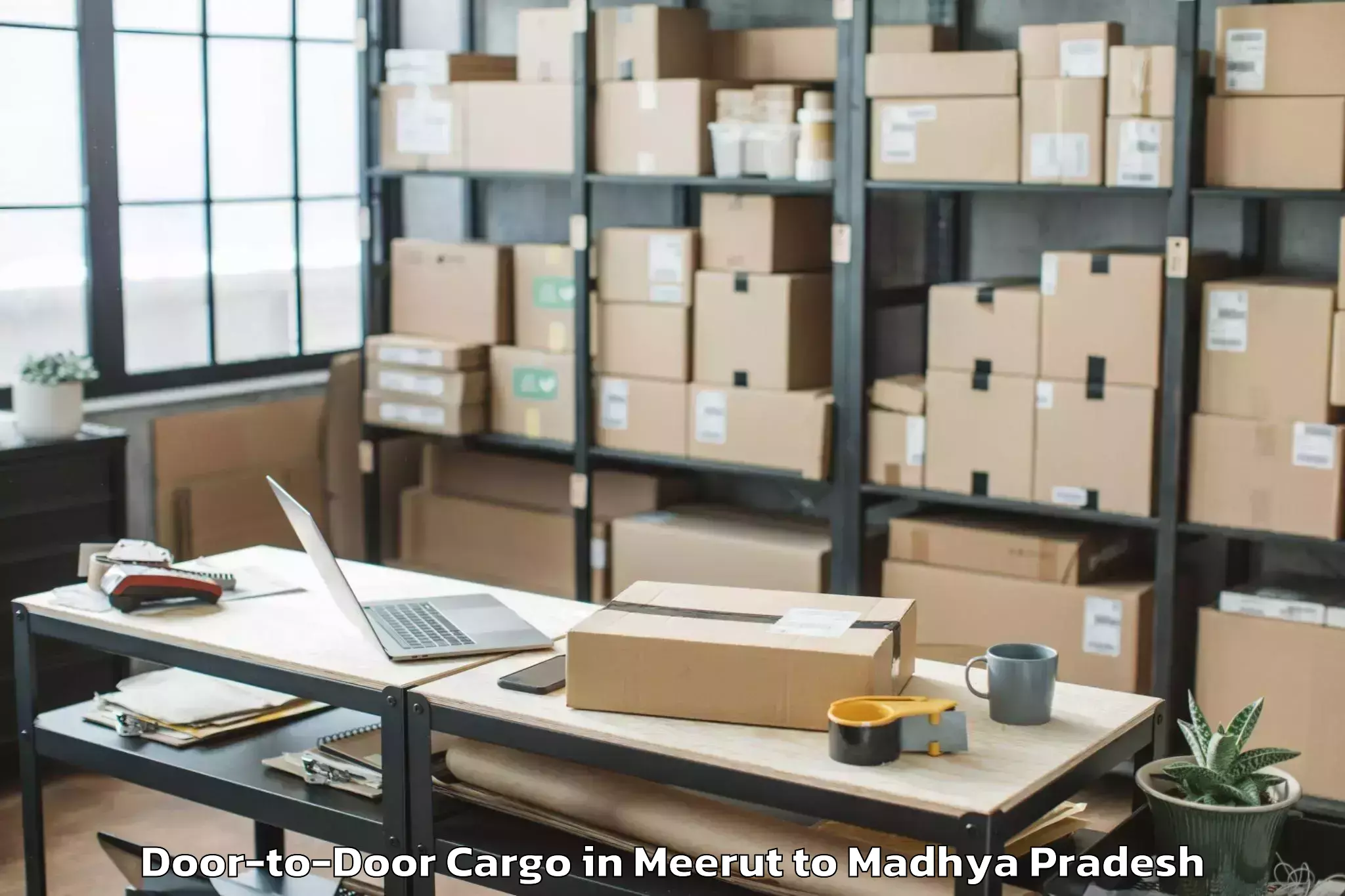 Book Meerut to Makhanlal Chaturvedi Rashtriya Door To Door Cargo